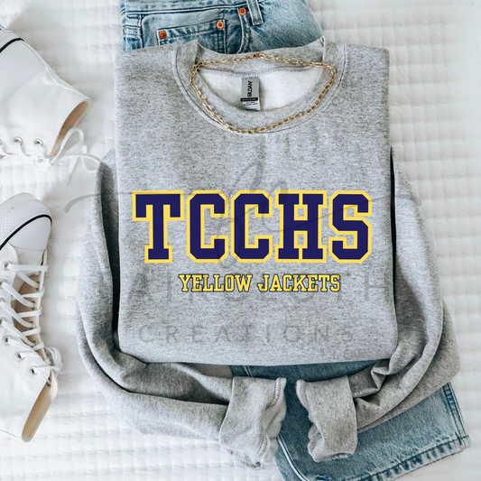 Straight- TCCHS Yellowjackets- Navy and Gold