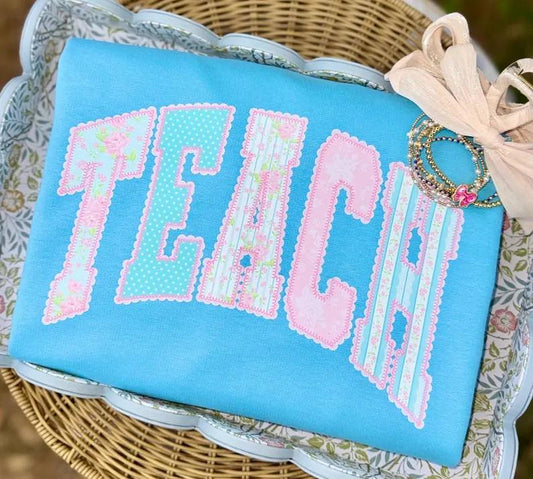 Teach Blue Patchwork