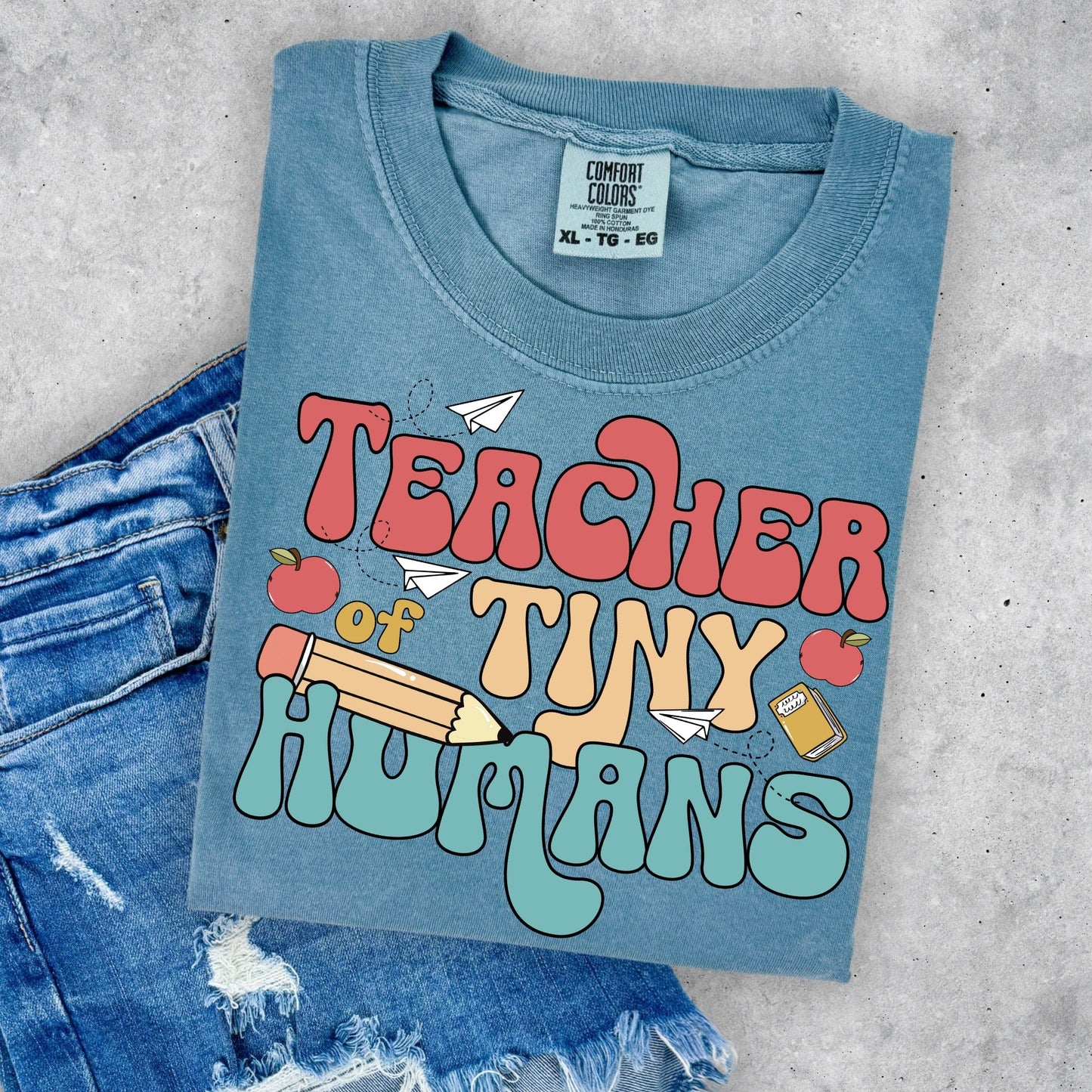 Teacher of Tiny Humans Red Yellow Blue