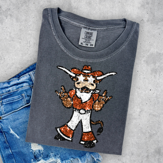 Texas Longhorns Faux Glitter
