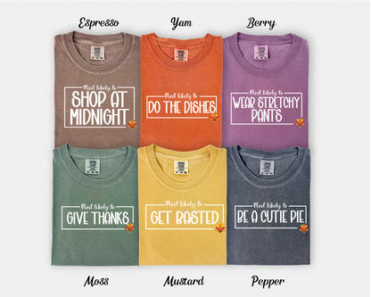 Thanksgiving Most Likely