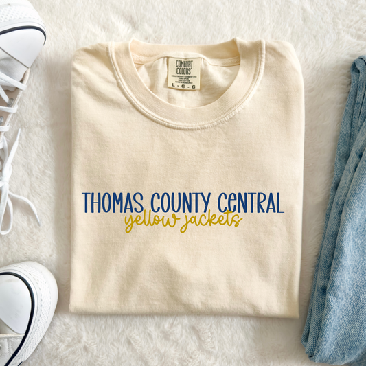 Thomas County Central- Yellowjackets- Preppy- Navy and Gold