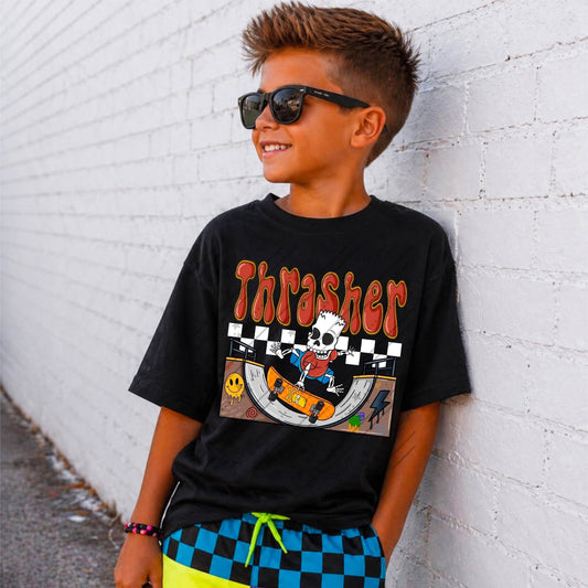 Thrasher with Ghost Skateboard