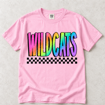 Tie Dye Wildcats Checkered Bottom