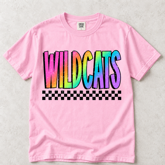 Tie Dye Wildcats Checkered Bottom