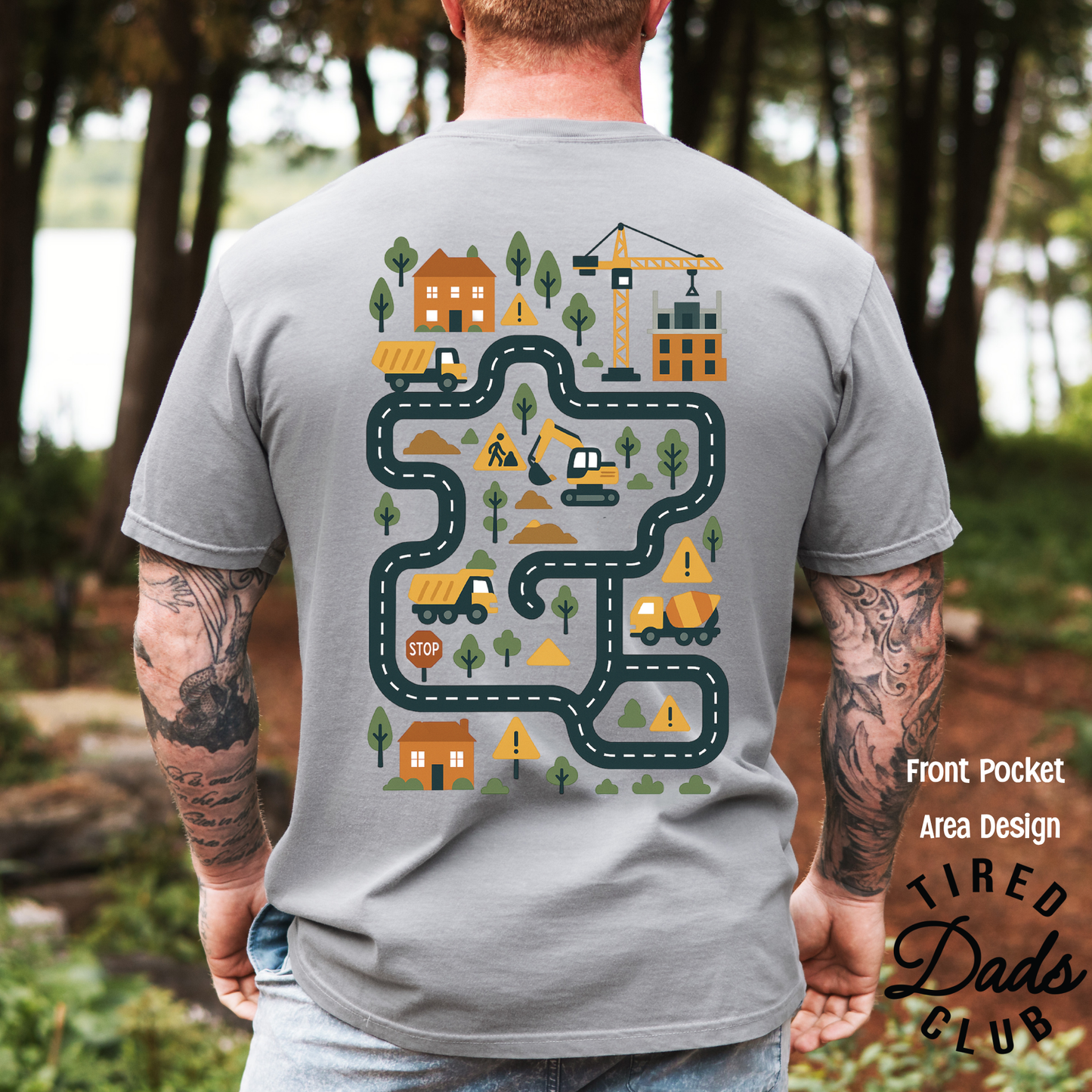 Tired Dad Club Construction Shirt