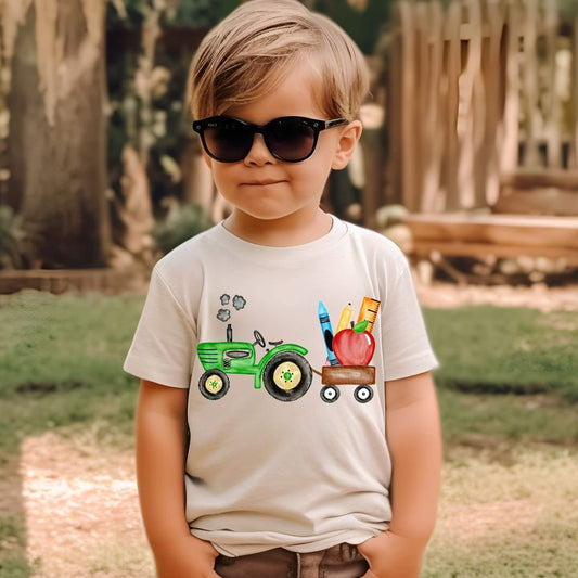 Tractor with School Supplies