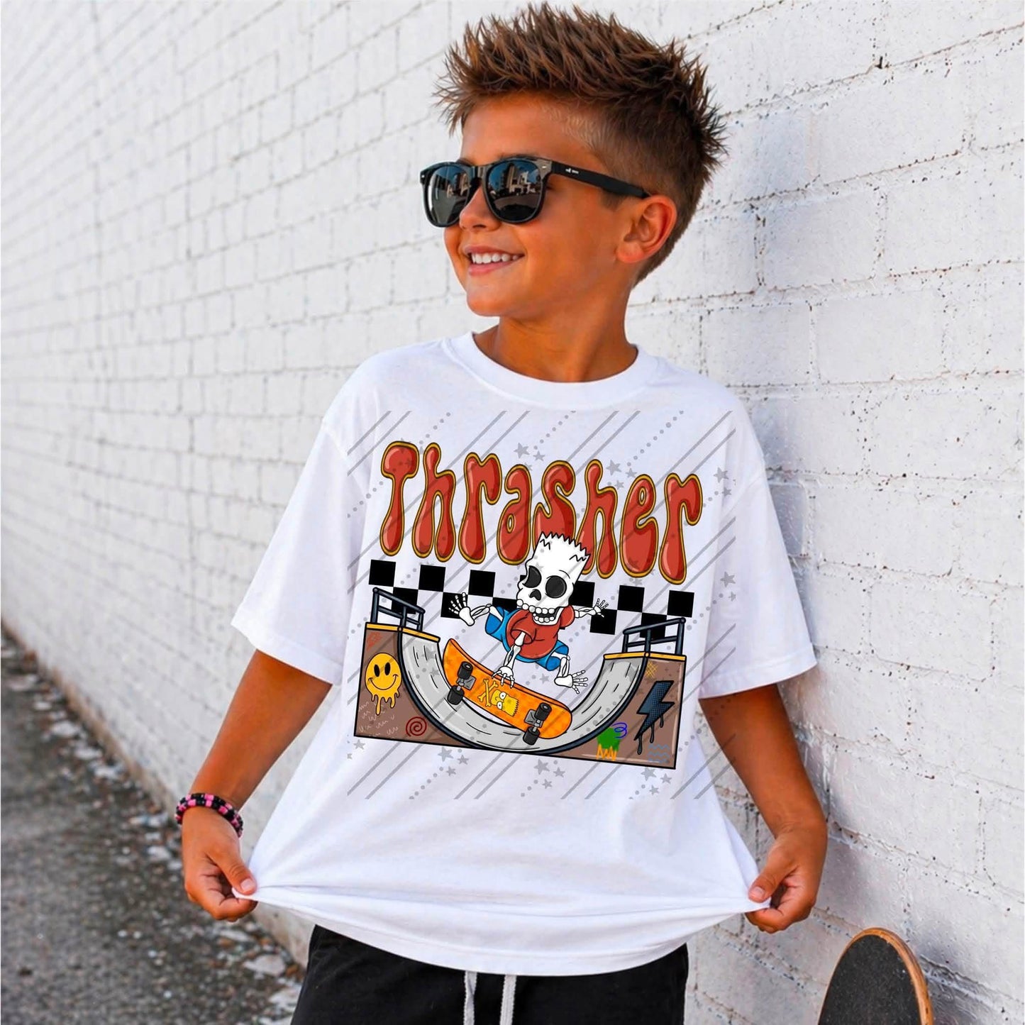 Trasher with Skateboard