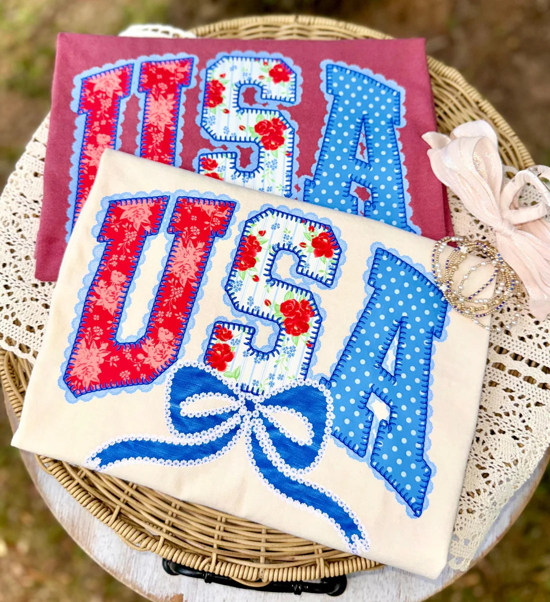 USA Red and Blue Patchwork