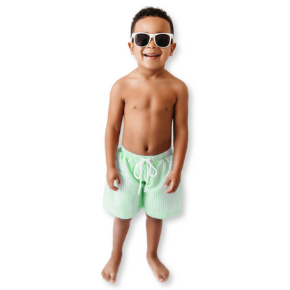 Seersucker Embroidered Bathing Suits and Coverups