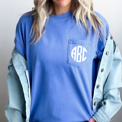 Printed Monogram Pocket Tee