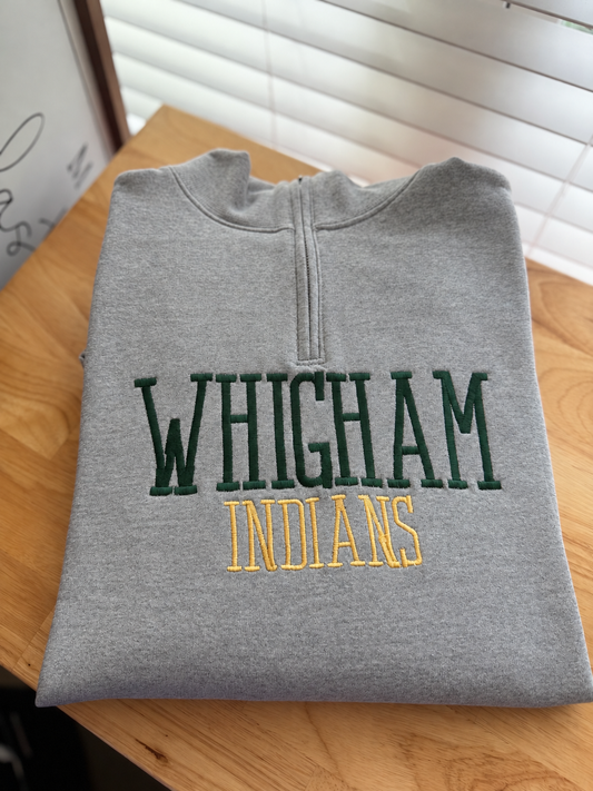 RTS- Imperfect Whigham Indians 1/4 Zip