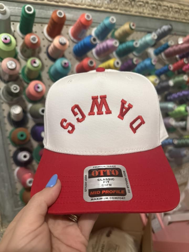 Upside Down Dawgs Hat Embroidered