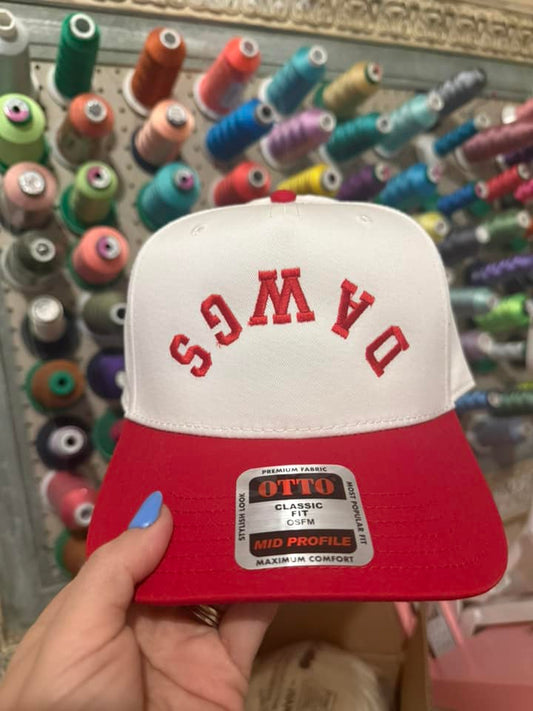 Upside Down Dawgs Hat Embroidered