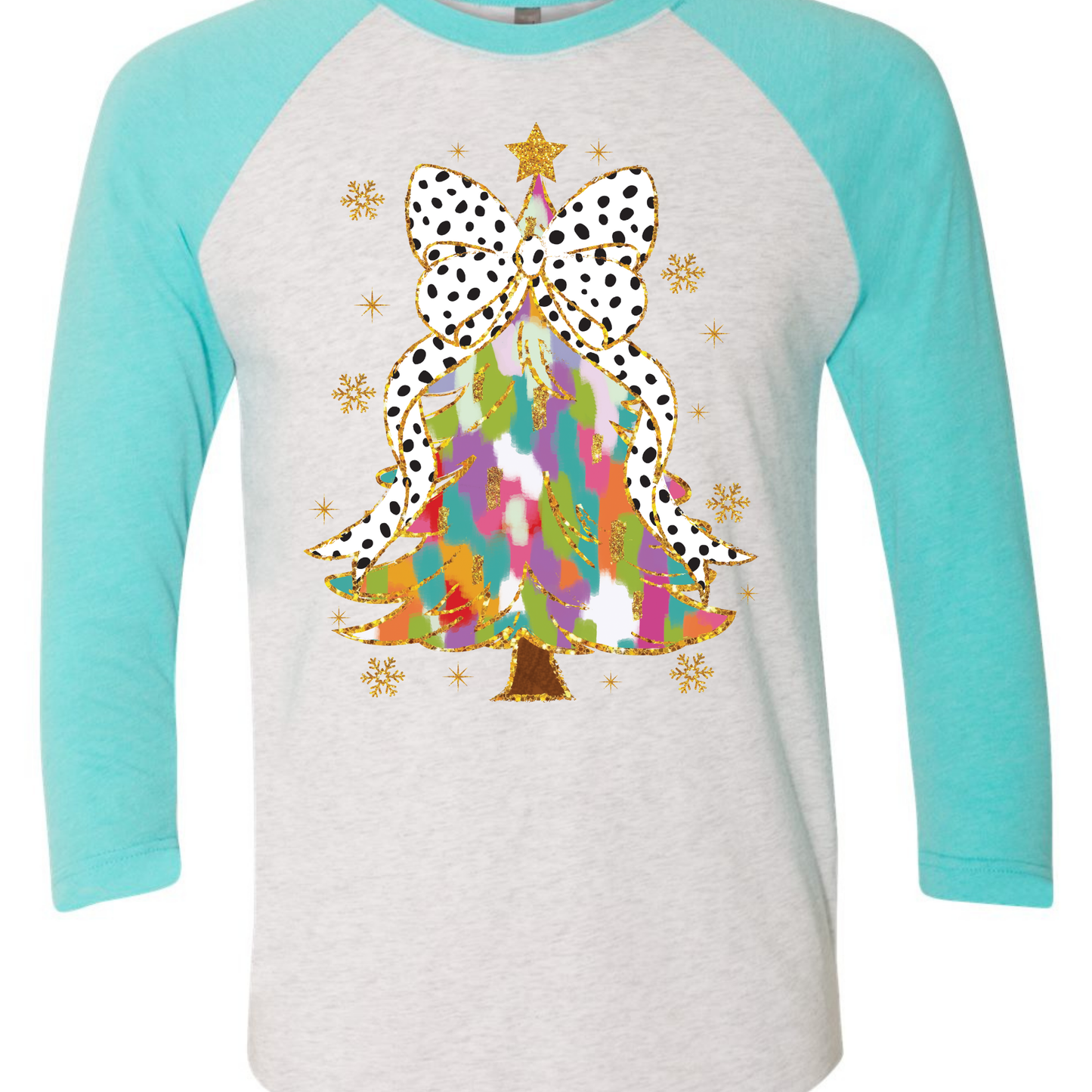 Watercolor Tree with Polka Dot Bow