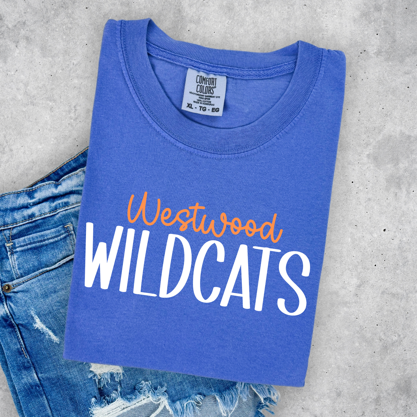 Westwood Wildcats- Preppy- Orange and White