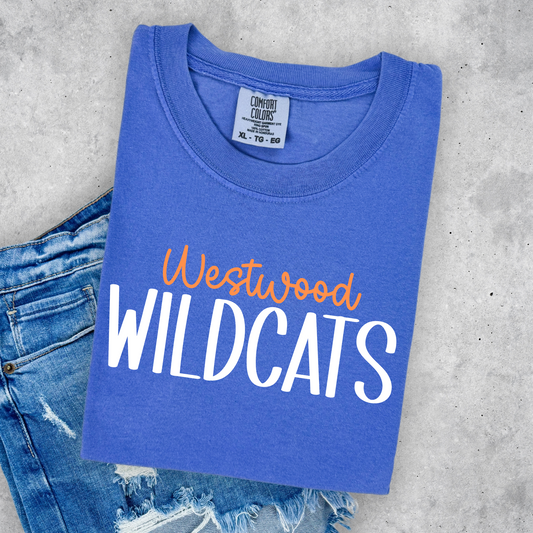 Westwood Wildcats- Preppy- Orange and White
