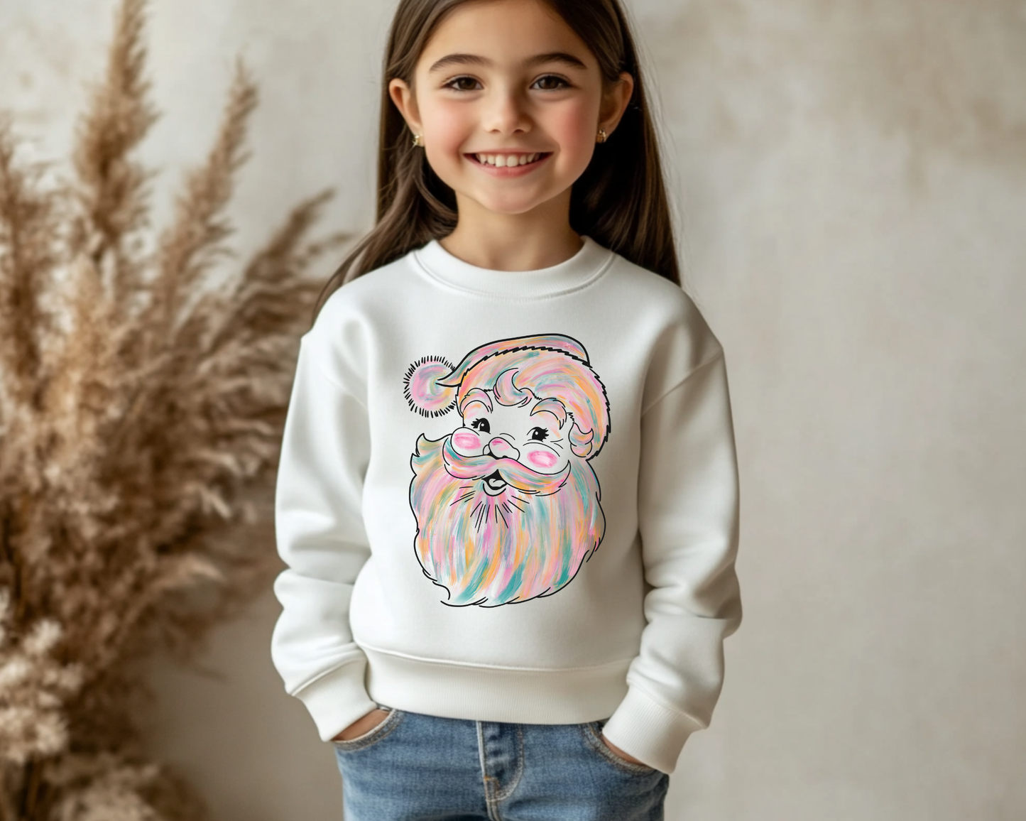 Pastel Watercolor Santa- Toddler