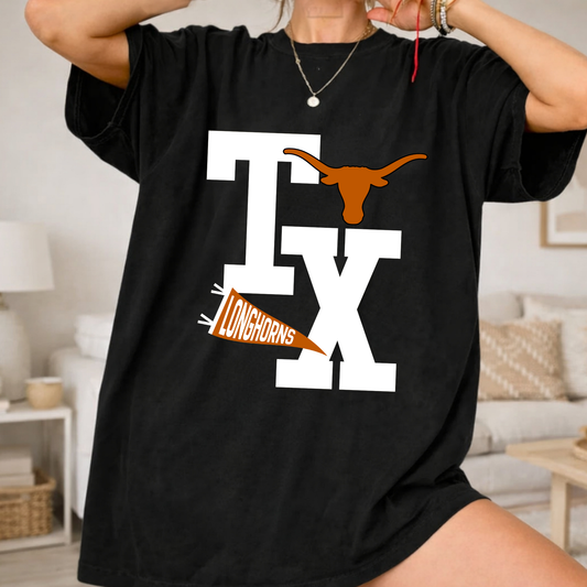 White Texas Bold with Pennant Flag