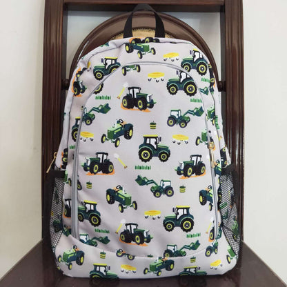 Green Tractor Full Zip Front Bookbag