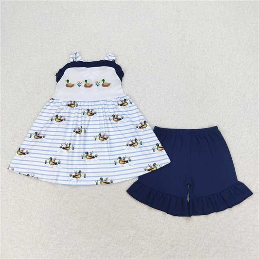 Three Mallard Ruffle Short Set