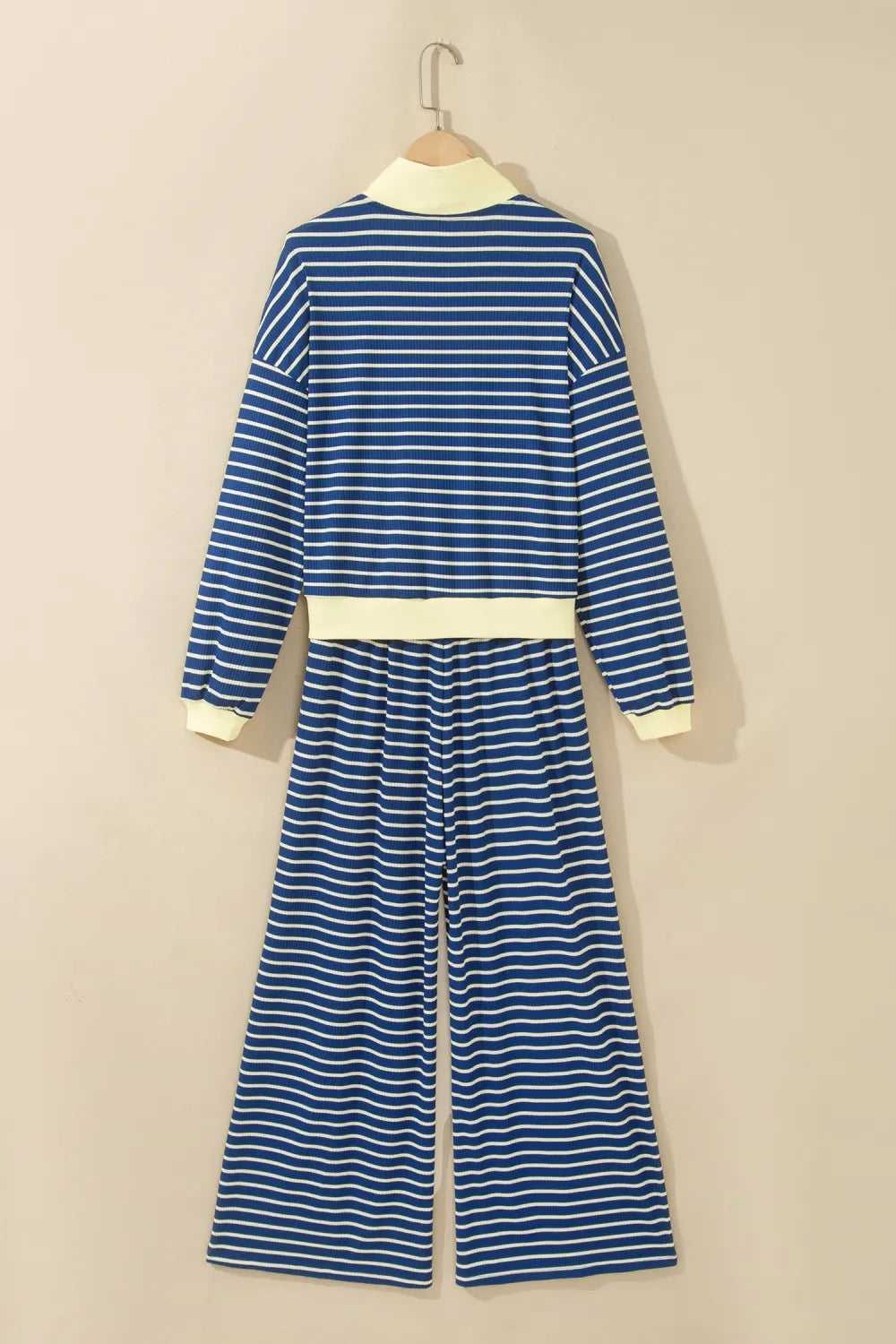 Blue Stripe Color Block 2pcs Set