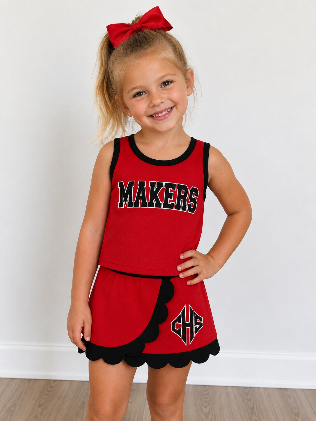 Makers Scalloped 2 Pc Skort Set