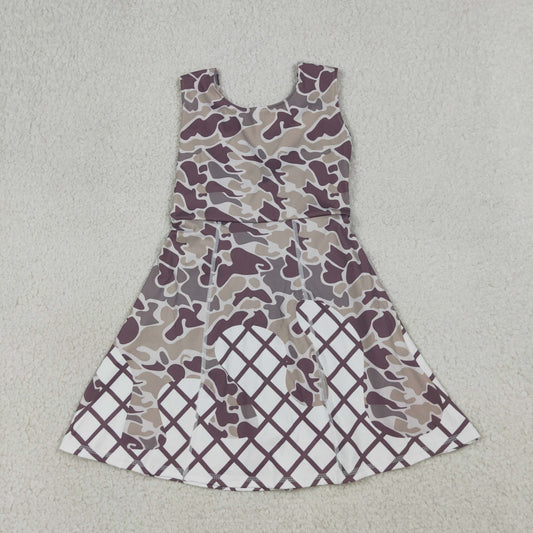 Girls Camo Ice Cream Drip Athletic Dress