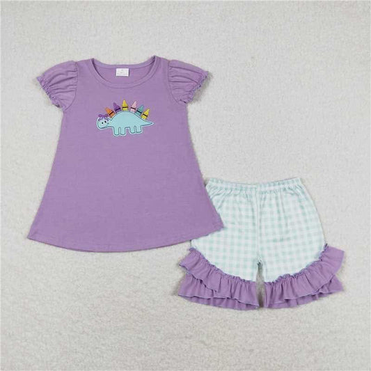 Purple Crayon Short Set