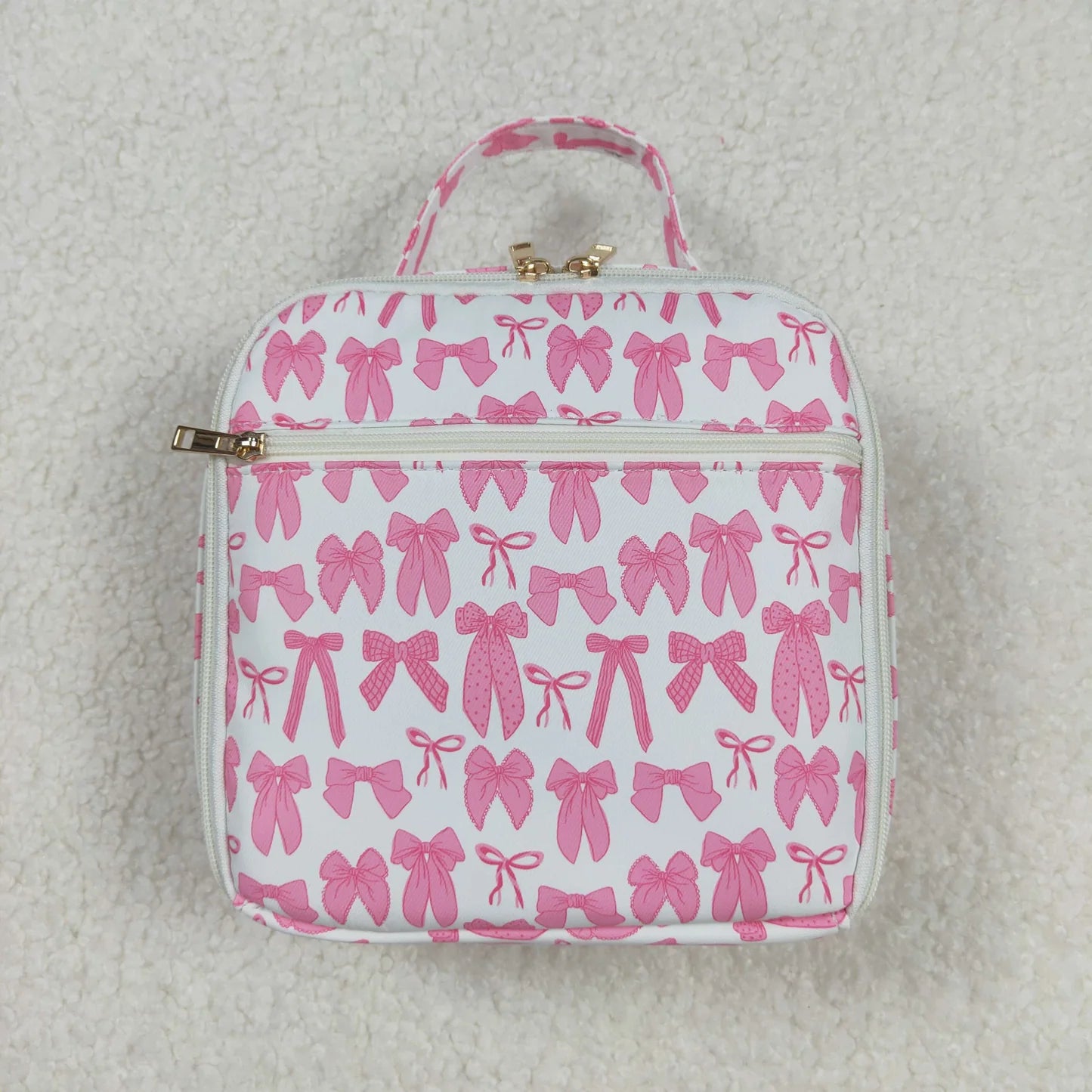 Pink Bow Embroidered Lunchbox