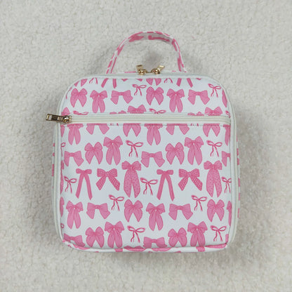 Pink Bow Embroidered Lunchbox