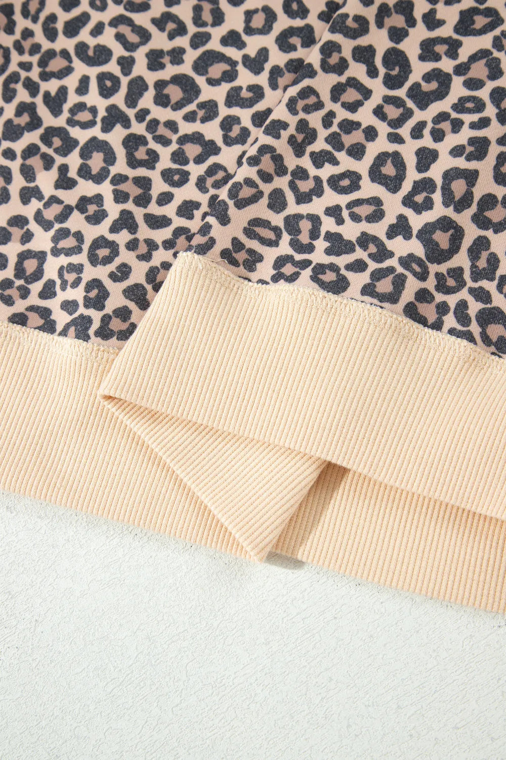 Multicolour Leopard Print High Neck Sweatshirt
