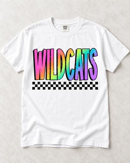 Tie Dye Wildcats Checkered Bottom