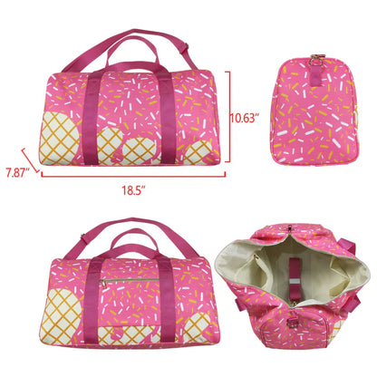 FULL 3PC SET- Hot Pink Ice Cream Drip Bags