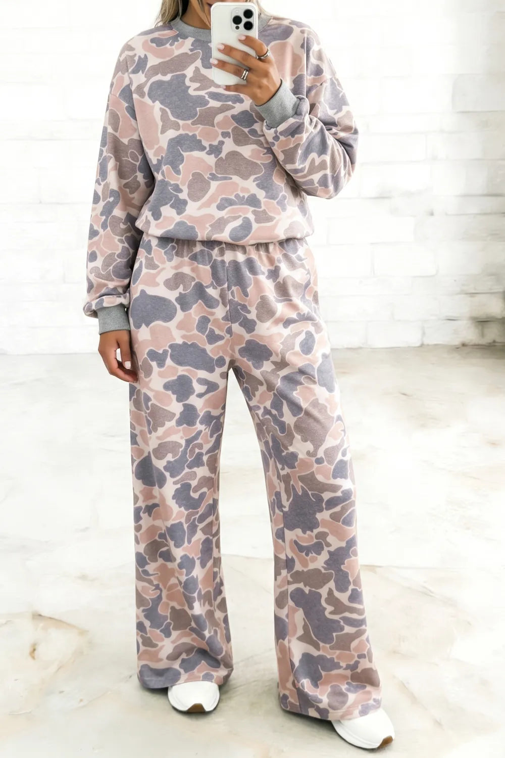 Multicolour Camouflage 2pcs Pants Set- S-4X