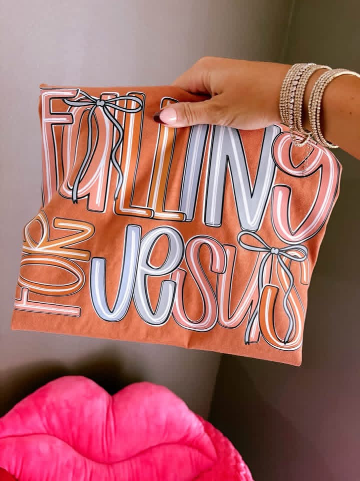 Falling for Jesus Bow Fall Graphic Tee