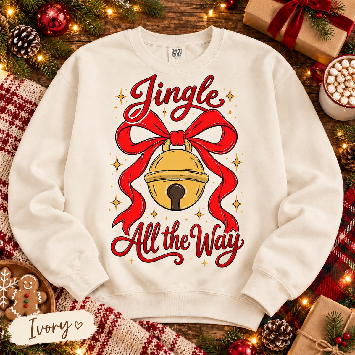 Jingle All the Way Christmas Bell Graphic Tee