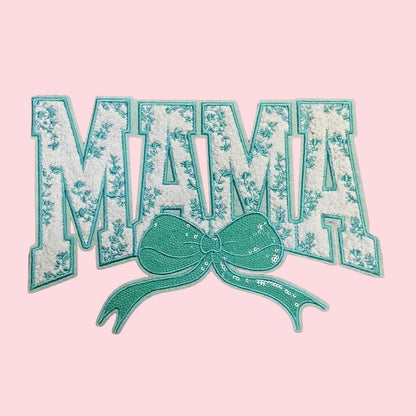 Teal Mama Chenille Patch