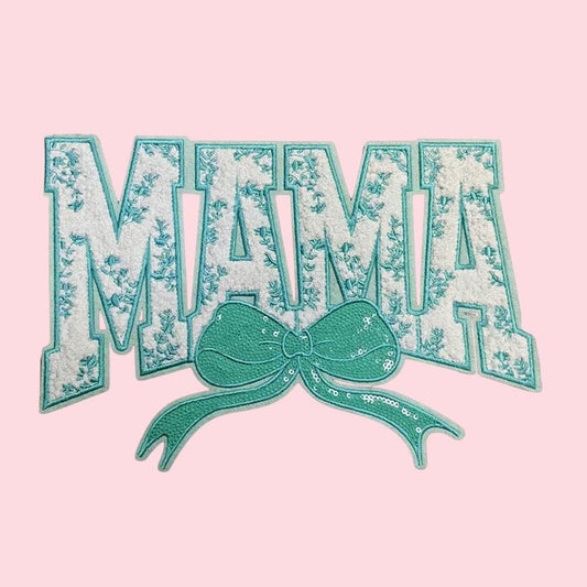 Teal Mama Chenille Patch