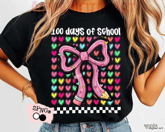 101 Days of School Bows and Hearts