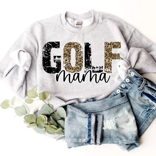 Distressed Leopard Golf Mama