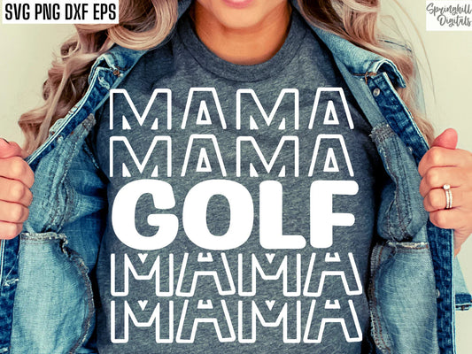 Stacked White Golf Mama