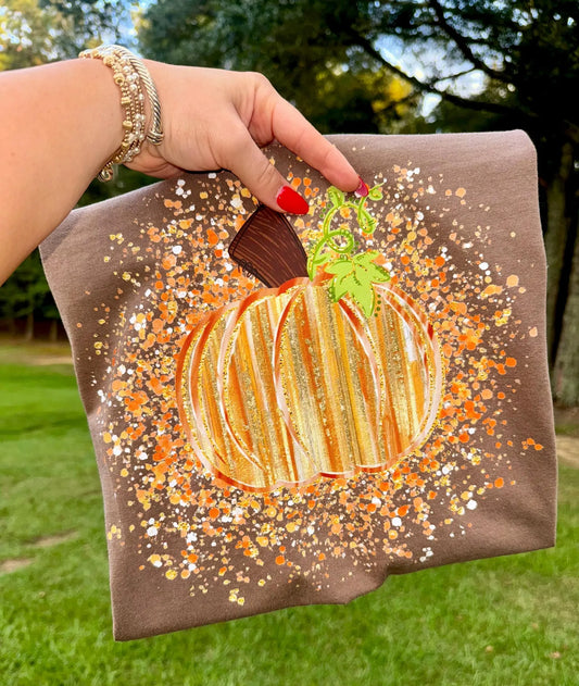 Orange Brushstroke Splatter Pumpkin