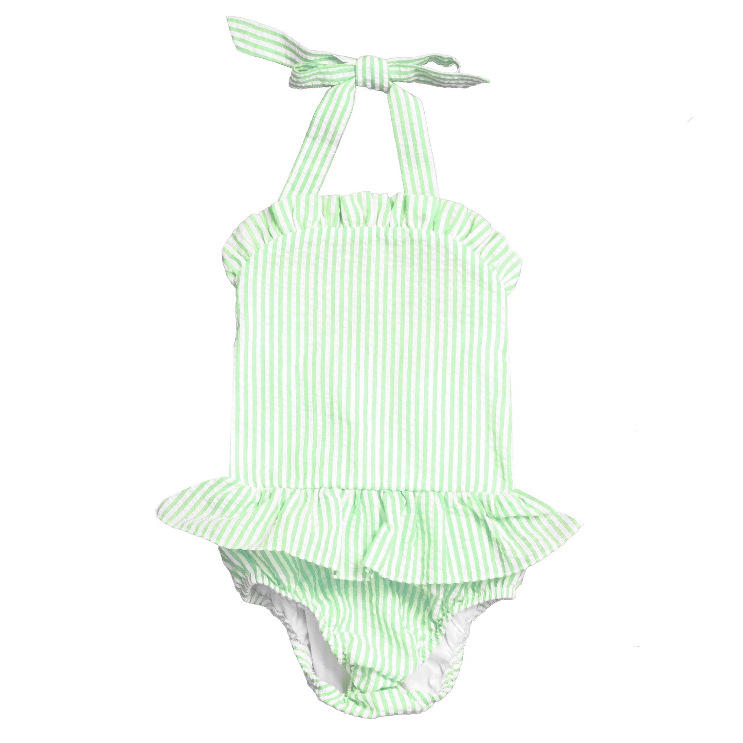 Seersucker Embroidered Bathing Suits and Coverups