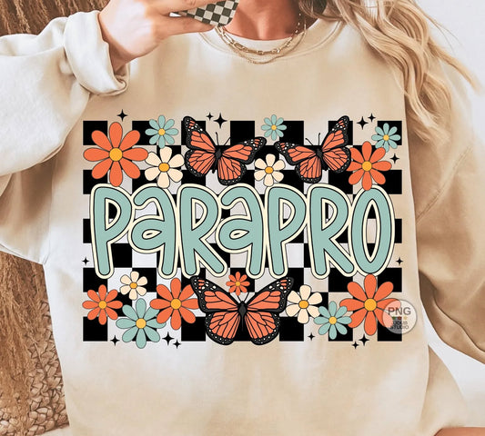 Parapro with Checkered Back and Butterflies