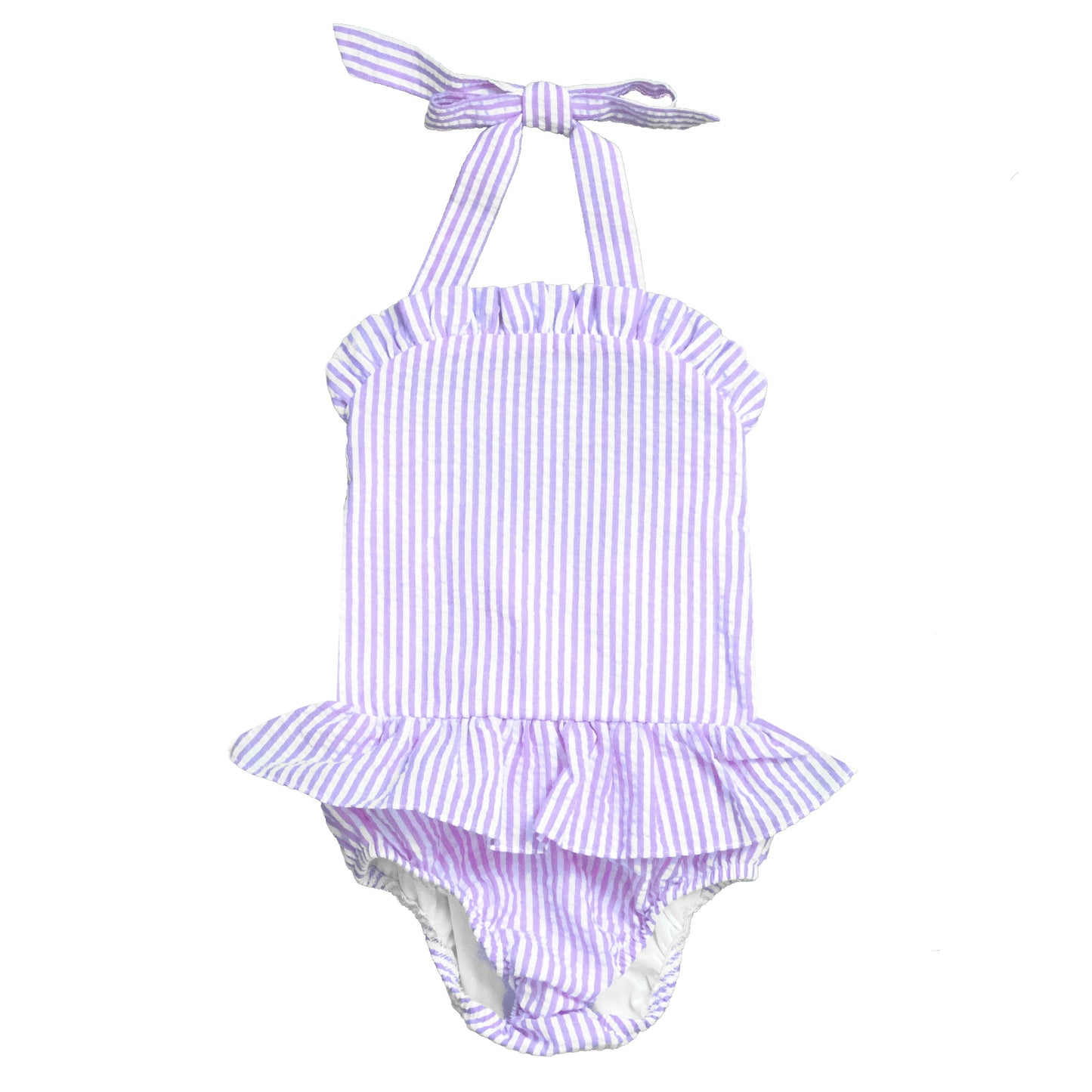 Seersucker Embroidered Bathing Suits and Coverups